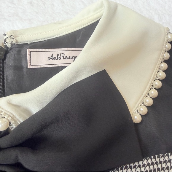 Ank Rouge Jirai Kei Ryosan Anime bow Lolita Kawaii Dress Plaid Idol M Beige - Picture 3 of 6